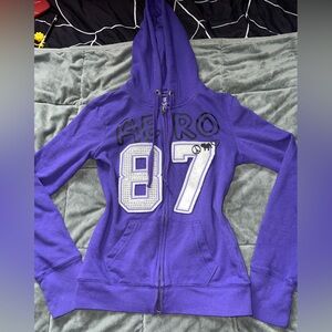 Y2K Women's Purple Hoodie Jacket